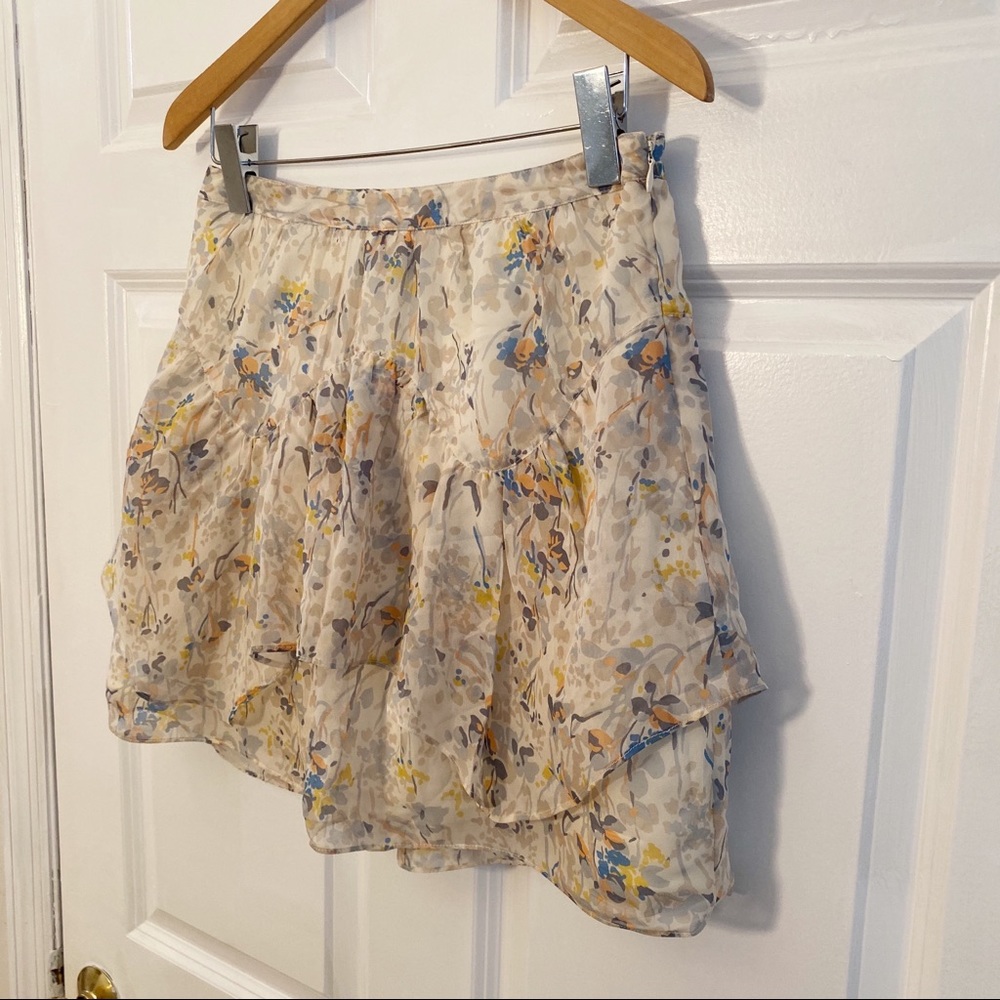 Eliot Madewell Silk Floral Print Skirt Size 4 - Picture 2 of 6